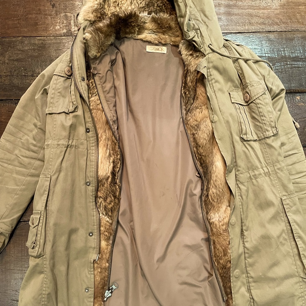 La Rok Fox Fur Miltary Jacket with Vest